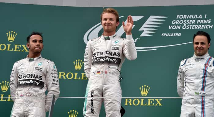 Rosberg se impuso en Austria, en un nuevo doblete de Mercedes