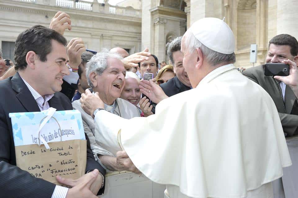 La visita de Raúl Troncoso al Papa