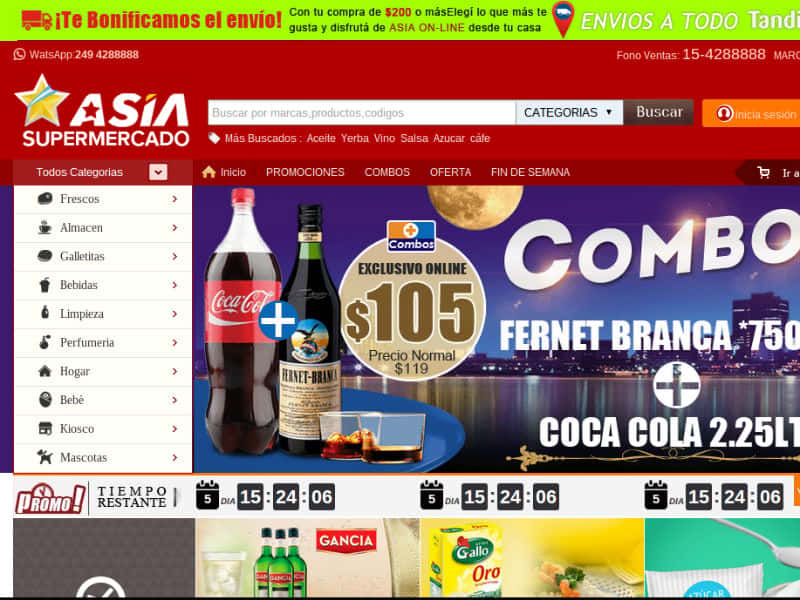 Supermercado Asia, a un mes del lanzamiento de su tienda online, superó ampliamente las expectativas de ventas