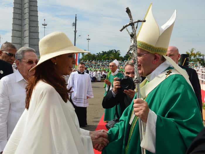 Cristina Kirchner participó de la misa oficiada por el Papa en La Habana