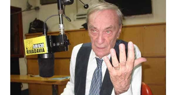 Falleció a los 89 años falleció Antonio Carrizo, un verdadero animal de radio