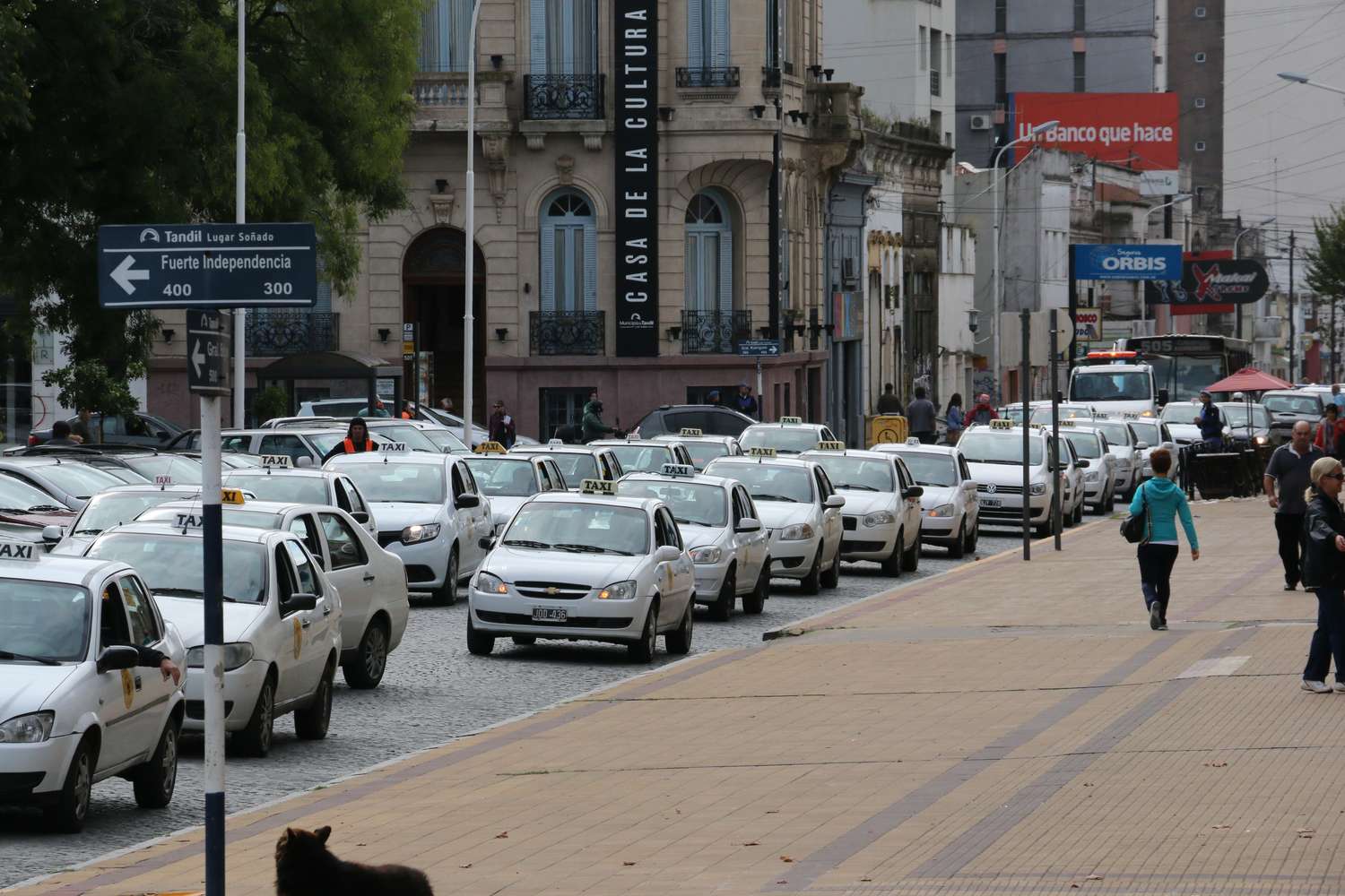 Taxistas se movilizaron por la “competencia desleal” de remises