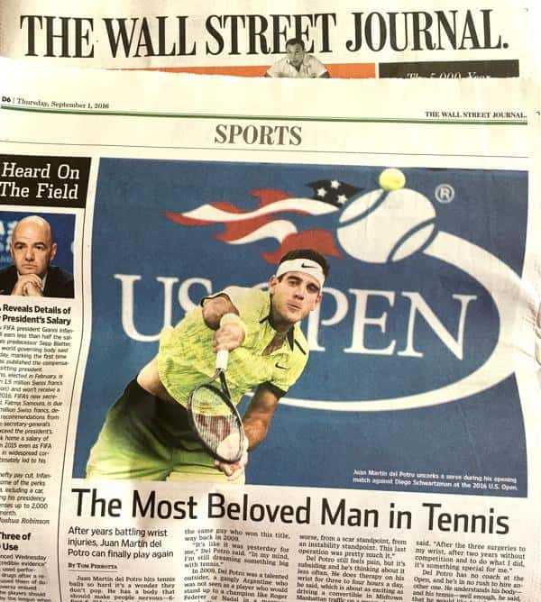 Juan Martín Del Potro es el más amado en el US Open