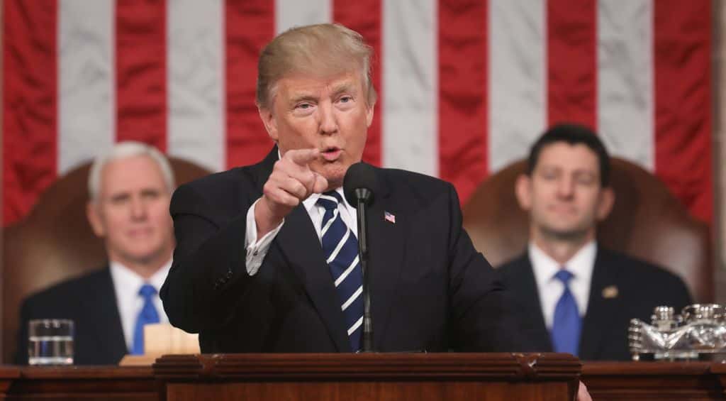 Trump brindó su primer discurso ante el Congreso de EEUU