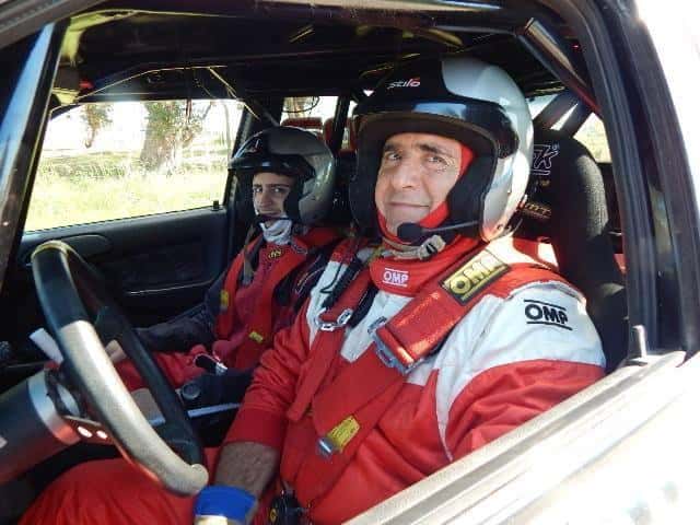 Pablo y Bruno Cárcano, en el Rally Mundial