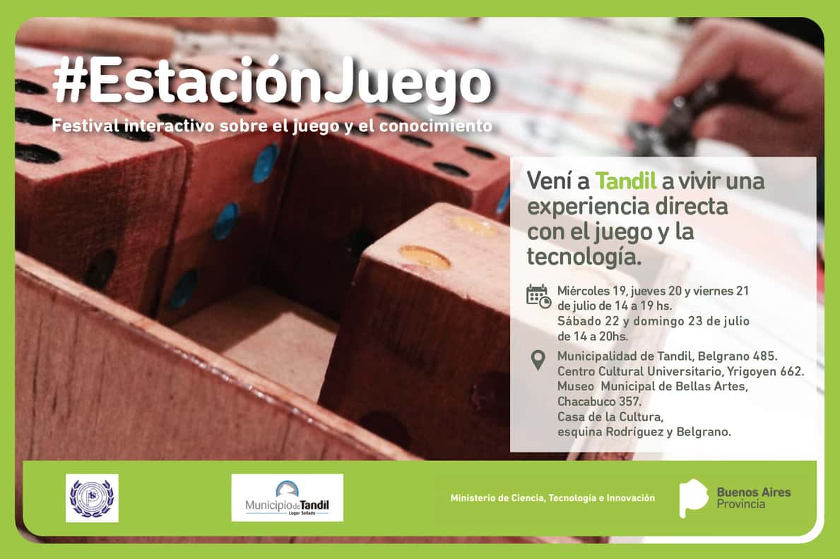 Llega a Tandil #EstaciónJuego, festival interactivo sobre juego y conocimiento