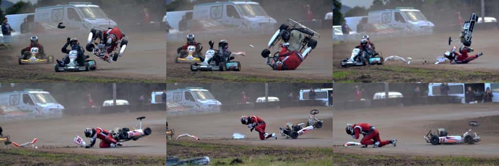 Susto en el karting: mirá la secuencia del increíble accidente