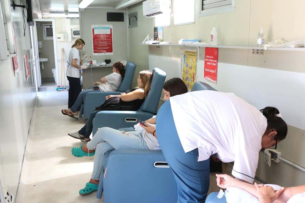 Destacaron el éxito de la colecta  de sangre en la unidad móvil de  Provincia con más de 110 donantes