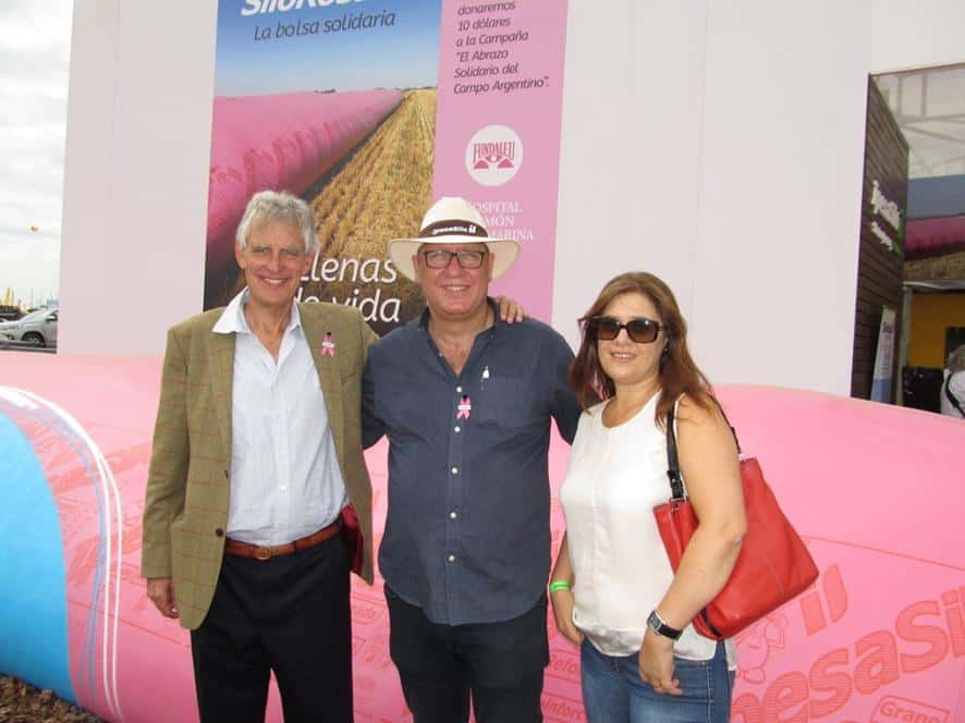 El proyecto solidario de silobolsas rosas  tuvo una gran promoción en la Expoagro