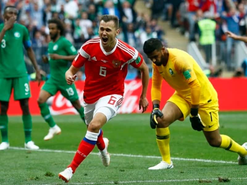 Rusia y un debut perfecto: goleada a Arabia Saudita por 5 a 0
