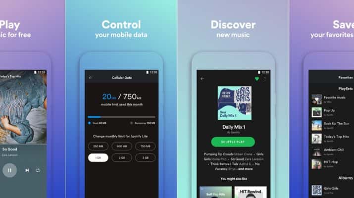 Spotify también tiene su versión Lite para ahorrar datos y espacio en el celular