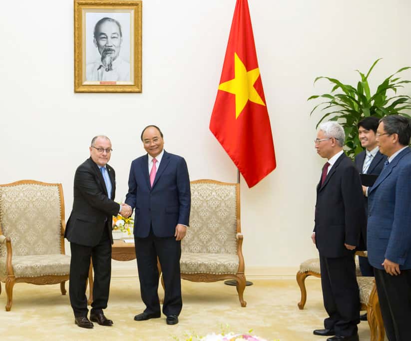 El canciller Jorge Faurie se reunió con líderes de Vietnam