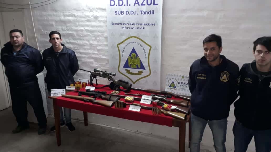 DDI secuestró en tres allanamientos armas de fuego, municiones y pólvora