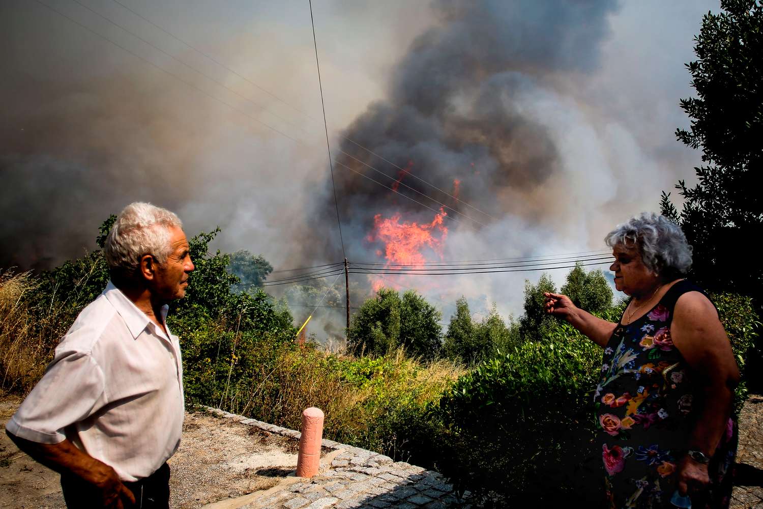 Portugal ataca un incendio en medio de una gran ola de calor