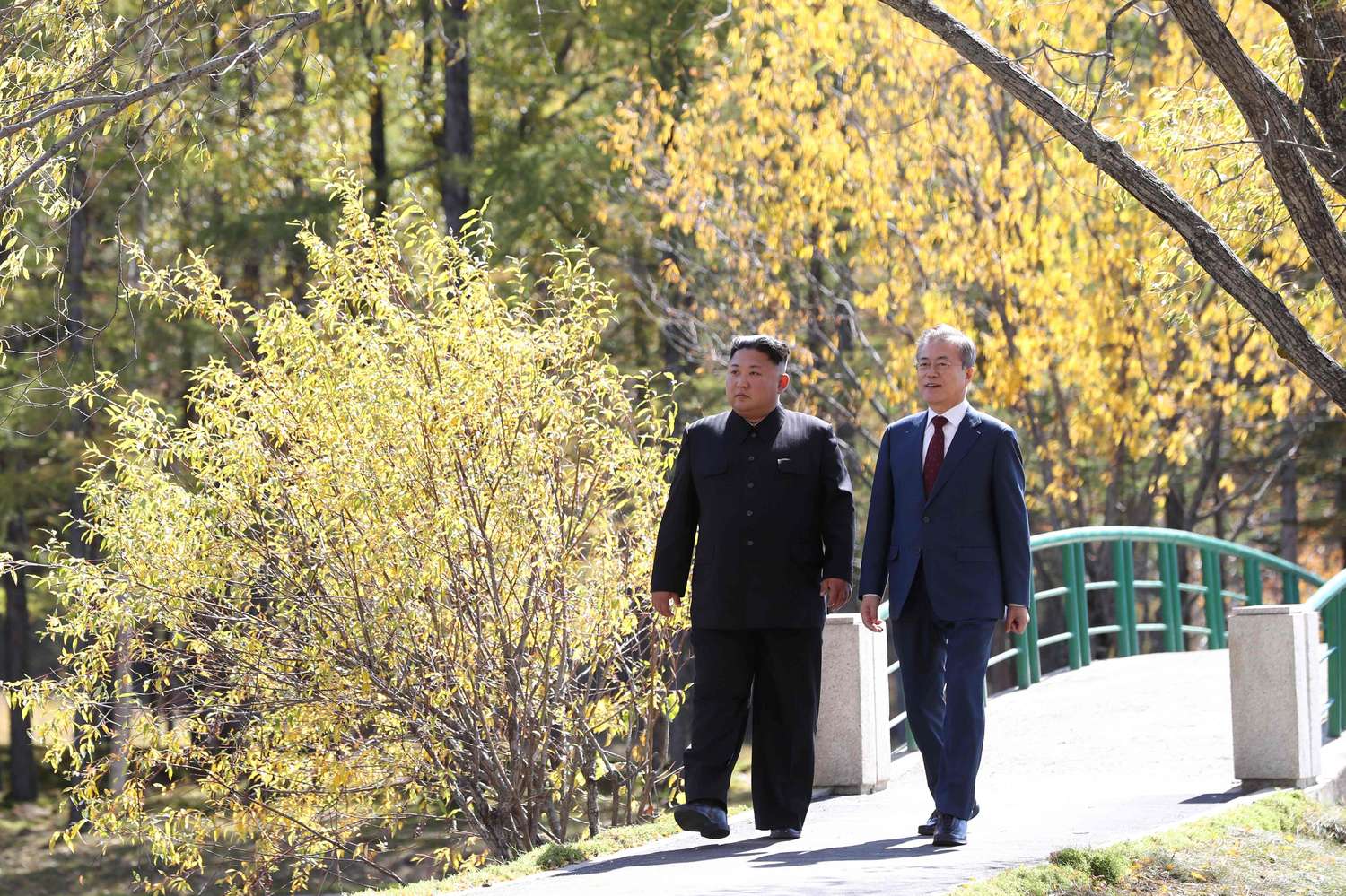 Los líderes de las dos Coreas se reunieron en Monte Paektu