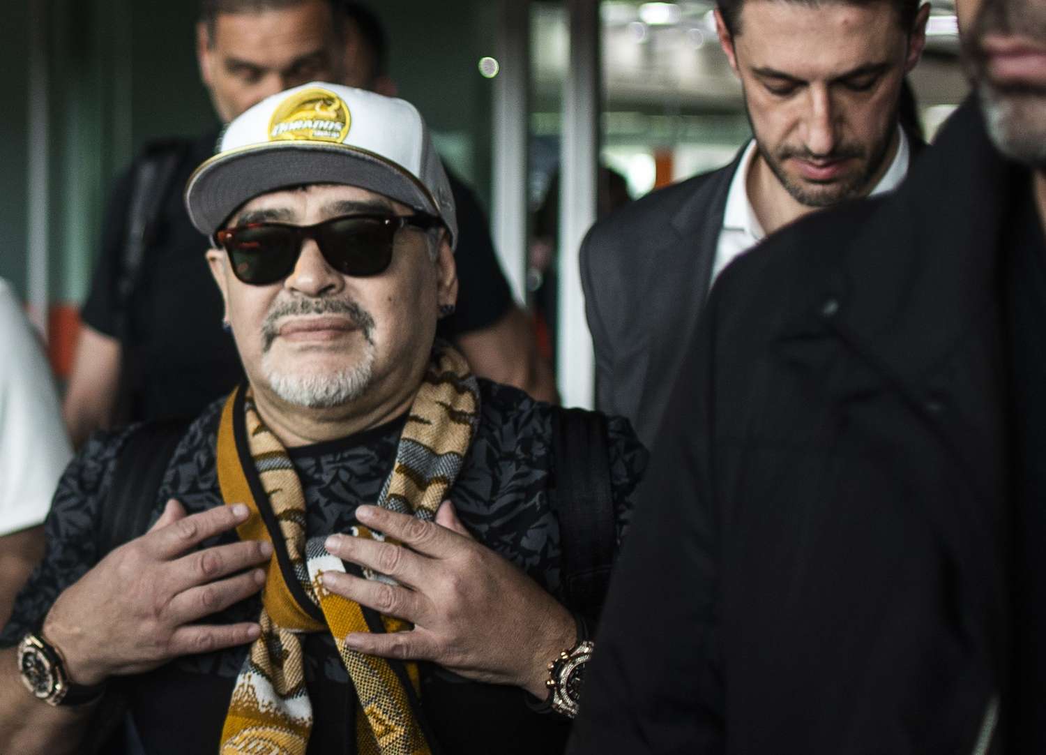 Maradona fue recibido por  una multitud en Culiacán