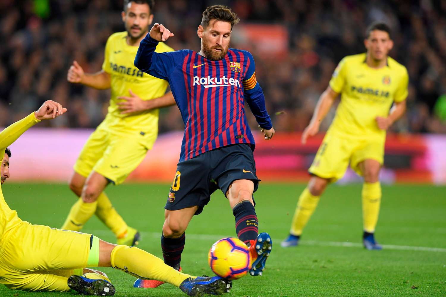 Una asistencia de Messi  en la victoria de Barcelona