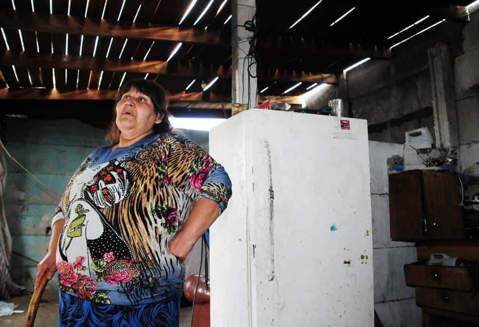 Se voló el techo de una casa en Muñiz al 2100 y la familia pide ayuda porque perdió todo