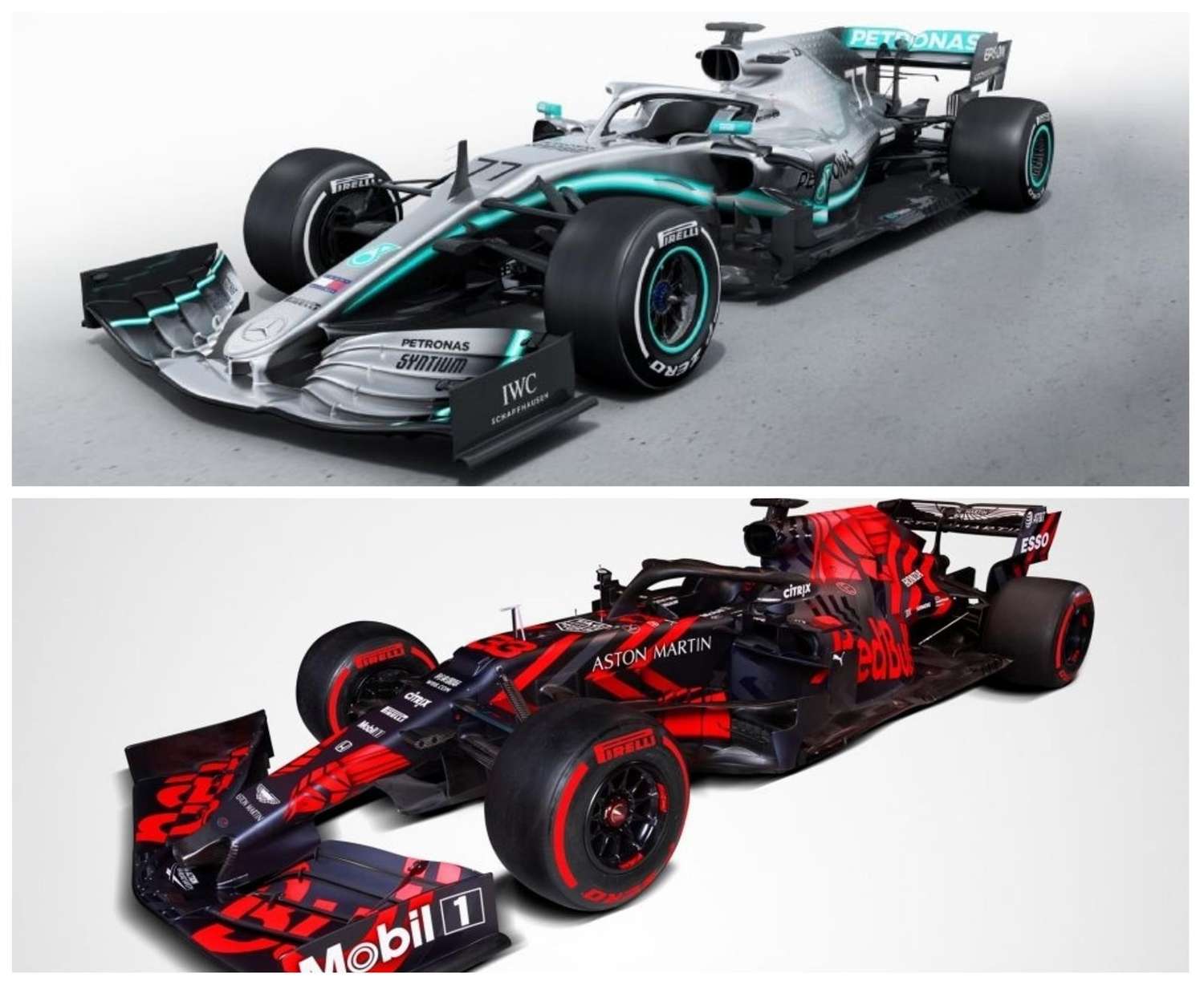 Mercedes y Red Bull presentaron su diseño para la temporada 2019