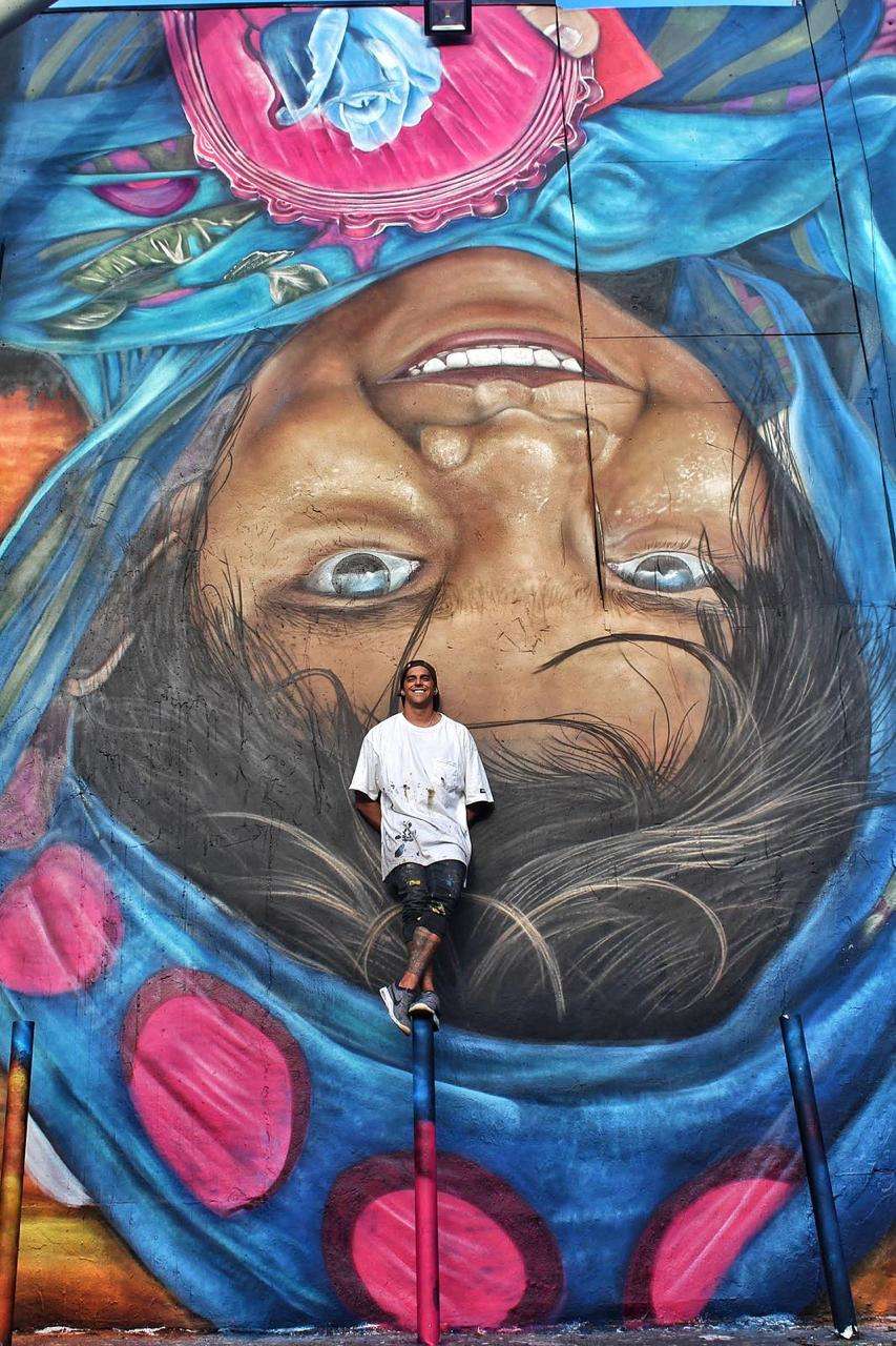 El tandilense que pasó de hacer grafitis a pintar un mural en La Bombonera