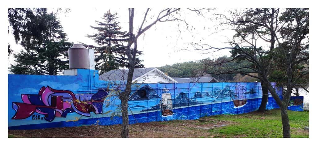 El programa Arte Joven transformó el  Paseo de los Pescadores con un extenso mural