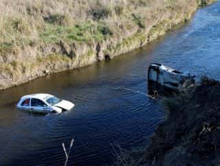 Dos tandilenses cayeron a un arroyo durante el Rally Bonaerense