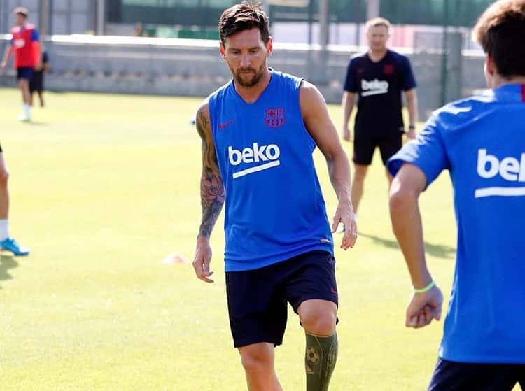 Messi se lesionó en su primer entrenamiento
