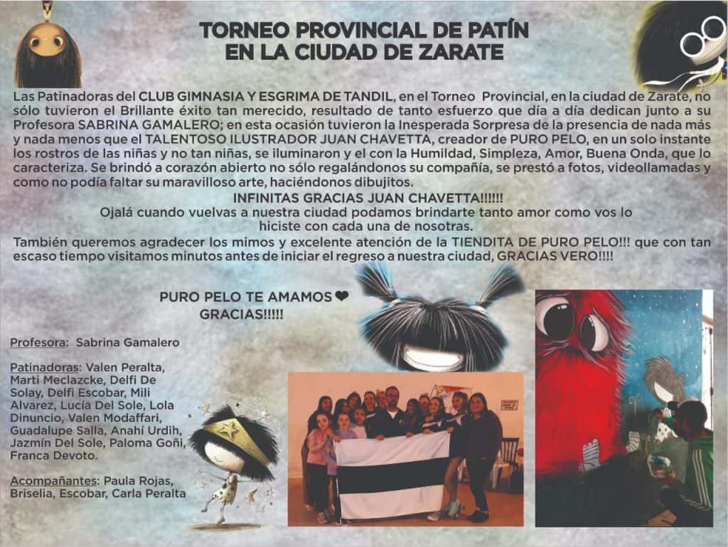 Las patinadoras del Club Gimnasia y Esgrima de Tandil en el Torneo Provincial de Zárate