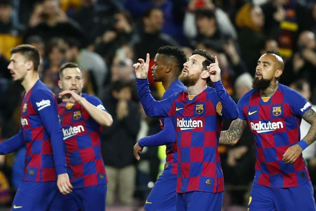 Messi marcó el gol del  triunfo para Barcelona