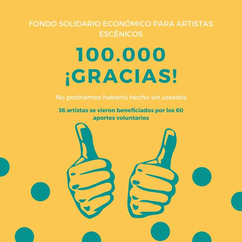 El Fondo Solidario Económico para los artistas recaudó más de cien mil pesos