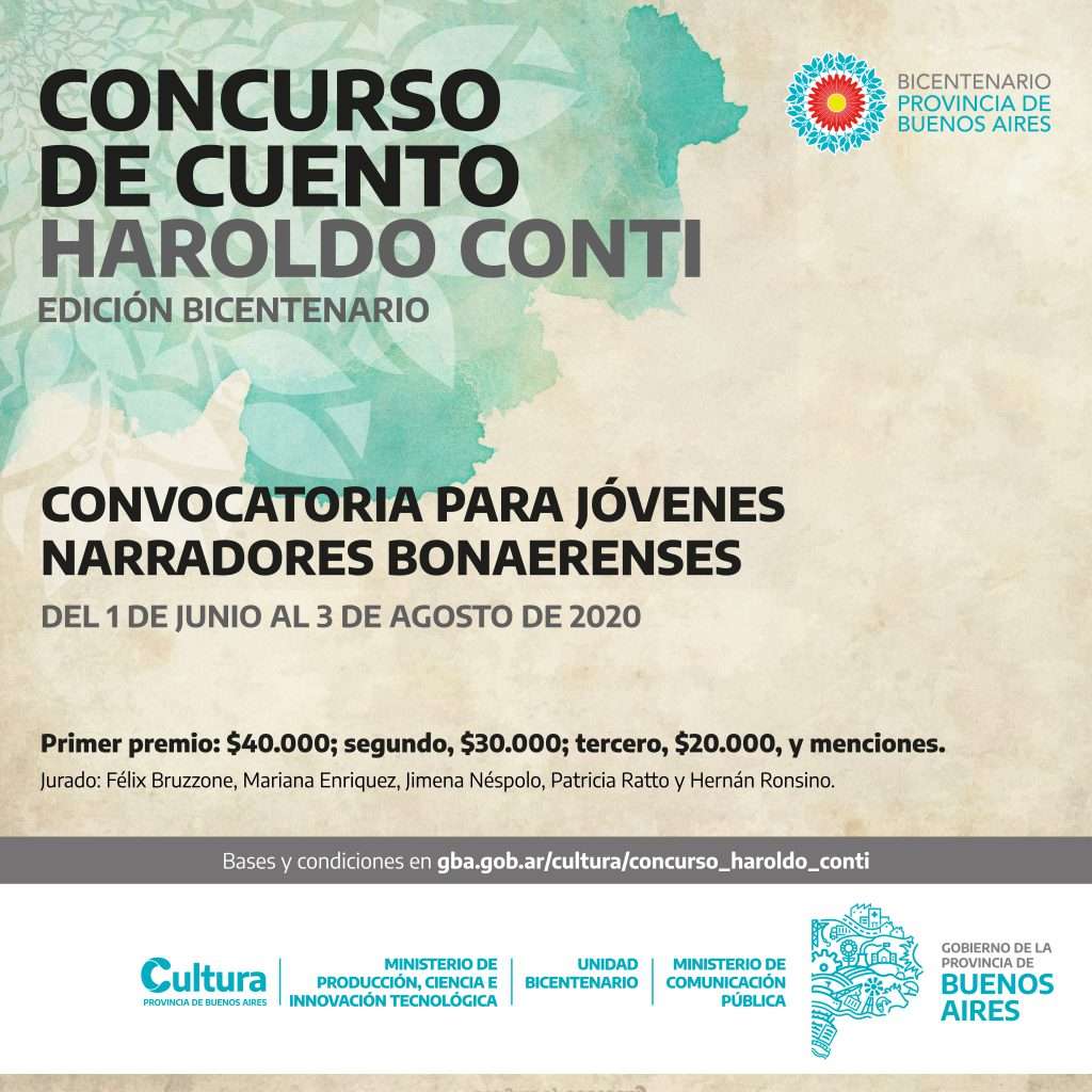 Continúa abierta la convocatoria al  concurso de cuento Haroldo Conti
