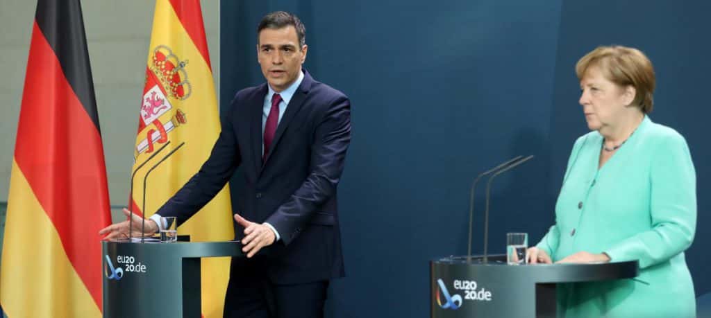 Sánchez y Merkel pretenden un acuerdo por el fondo para la recuperación europea