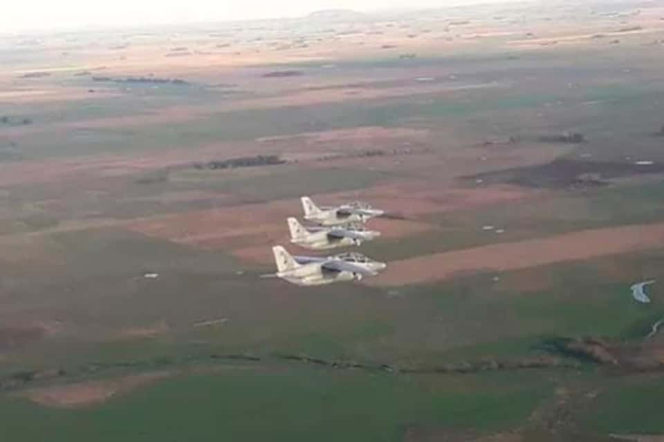 Realizan en Tandil ejercicios de adiestramiento de la Fuerza Aérea Argentina