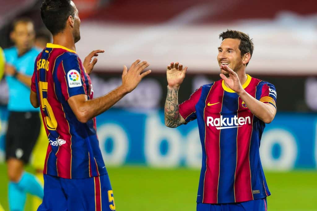 Messi convirtió en la goleada de Barcelona