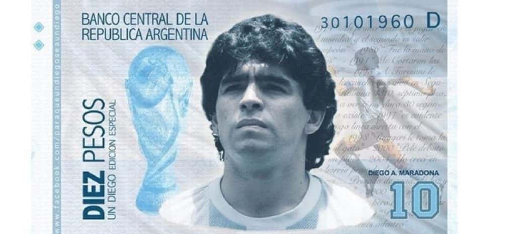 Proyecto de ley para que Maradona aparezca en billetes y sellos postales