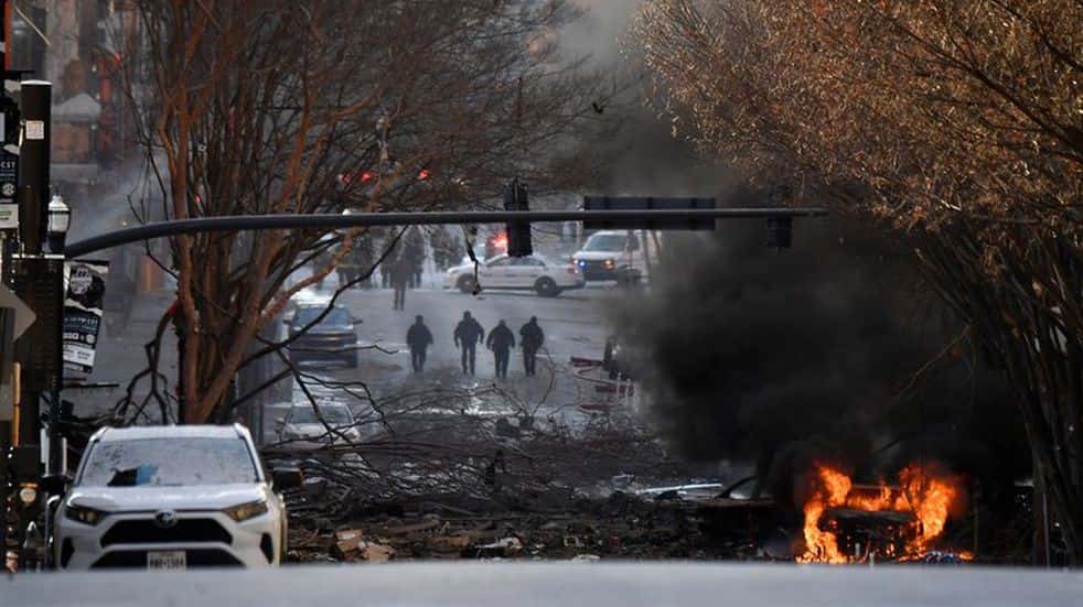 Una explosión golpeó el centro de Nashville e investigan si lo ocurrido fue intencional