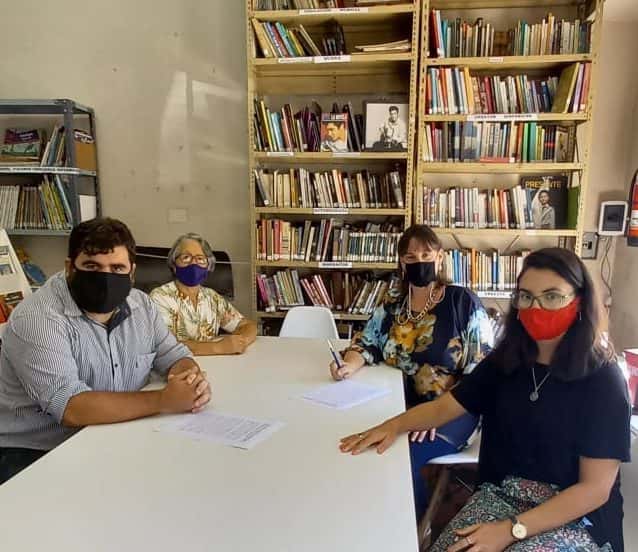 La Biblioteca Sarmiento y la Defensoría del Pueblo coordinarán acciones conjuntas en Villa Italia