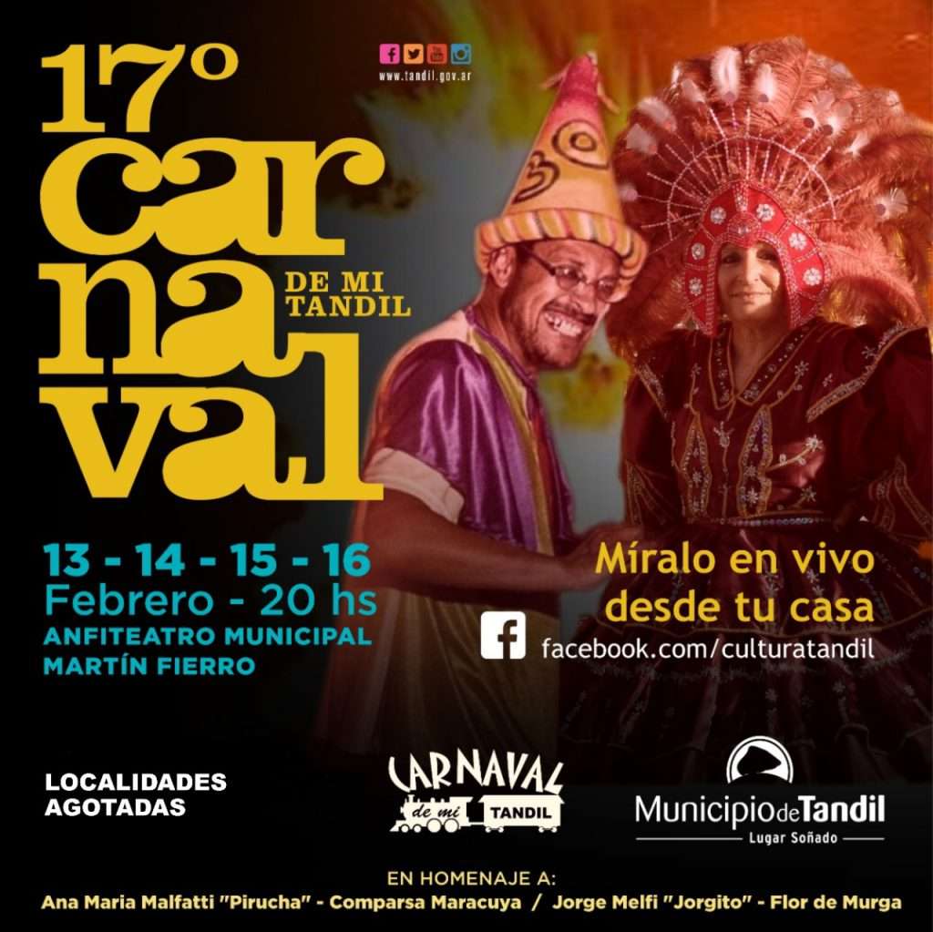 La edición especial del "Carnaval de Mi Tandil" se podrá ver por streaming