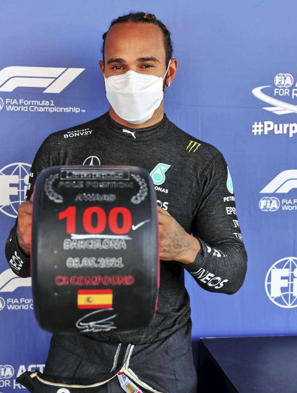 En Barcelona, Hamilton llegó a su pole número 100