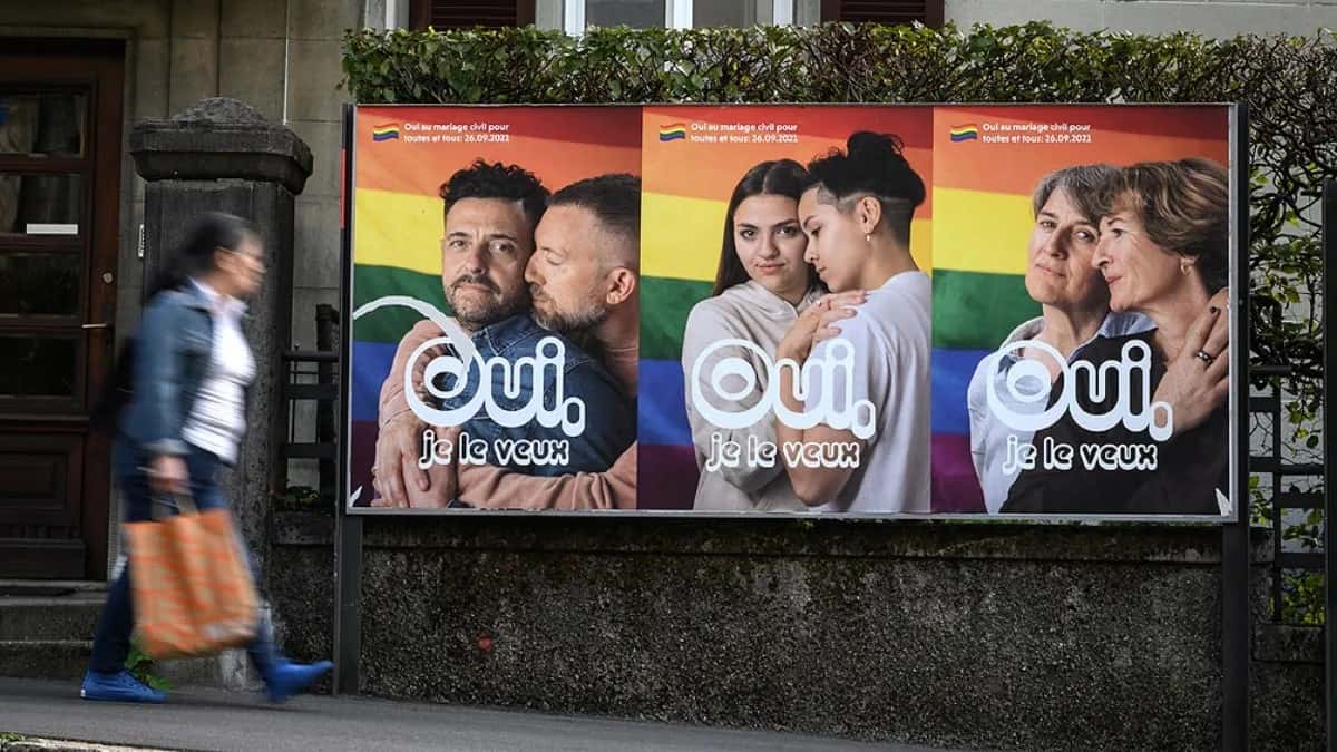 Suiza aprobó ayer el matrimonio igualitario.