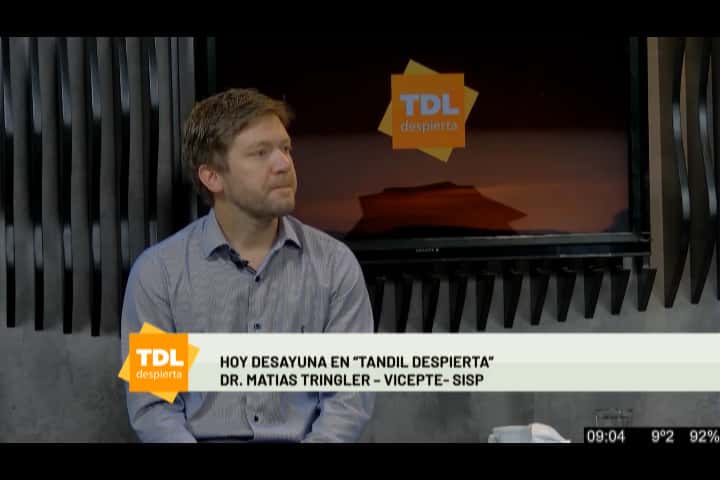 Matías Tringler en Tandil Despierta por la 104.1 Tandil FM y ECO TV.