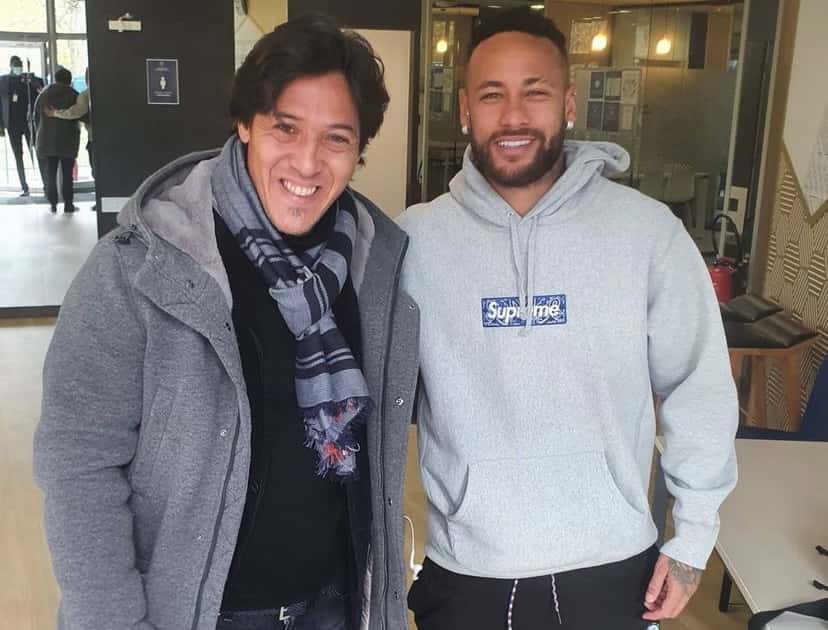 El encuentro entre Camoranesi y Neymar: "Es mi jugador favorito"