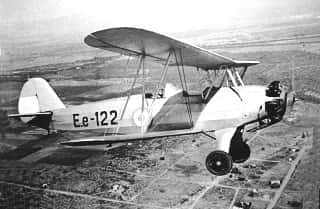 Avión  Focke Wulf 44 de fabricación alemana, de la primera dotación que tuvo la Base Aérea local en su comienzo.