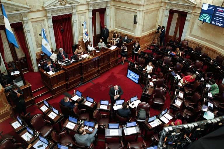 Imagen de una sesión de la Cámara de Senadores de Argentina en Buenos Aires.