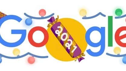 El doodle de Google celebra Nochevieja