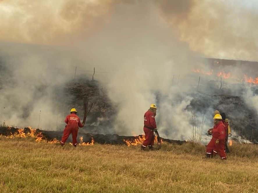 Más de 200 brigadistas bonaerenses combaten los incendios en Corrientes