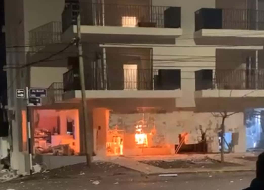 Pérdidas materiales totales por la explosión en el local gastronómico de avenida Brasil