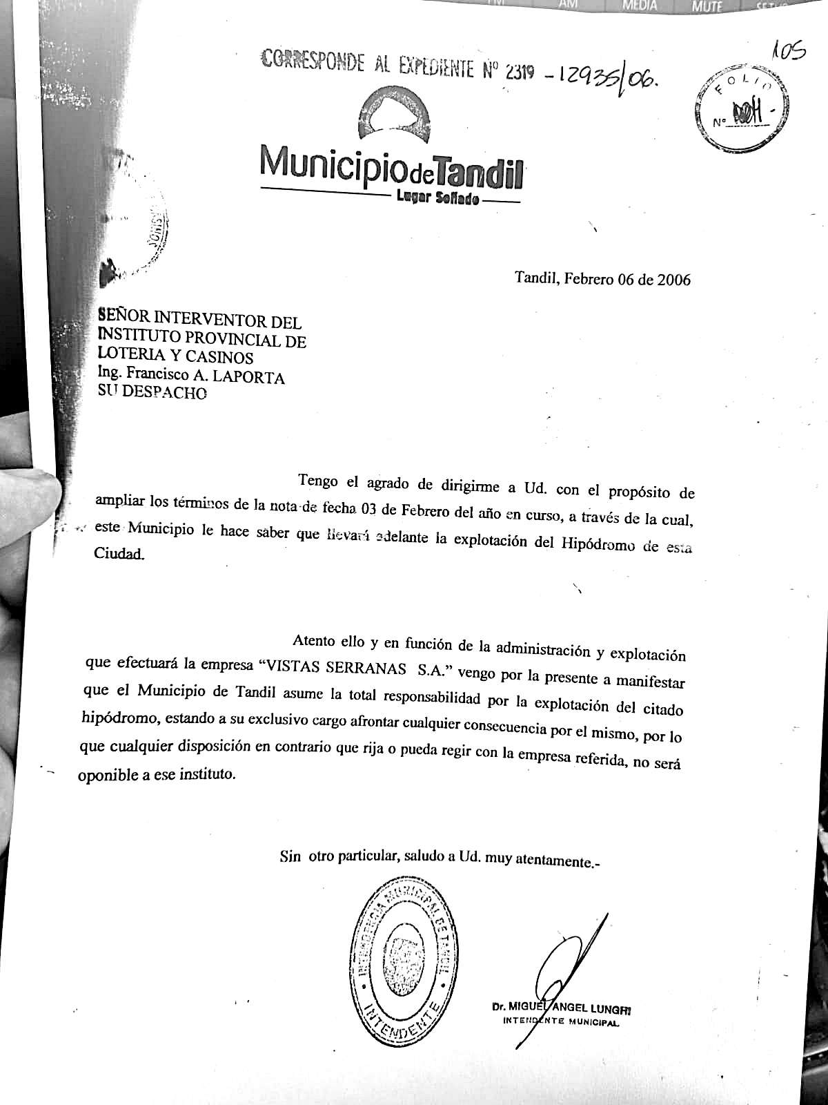 Nuevo giro en la causa del Hipódromo por el aval del Municipio al concesionario que firmó el Intendente