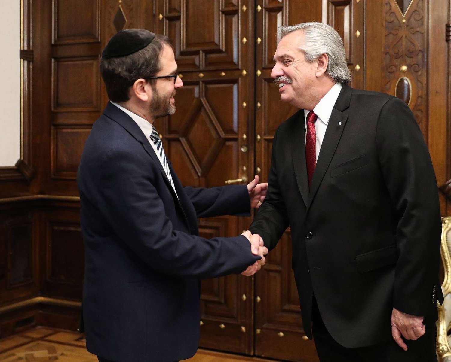 Las autoridades de la AMIA visitaron al presidente Alberto Fernández.