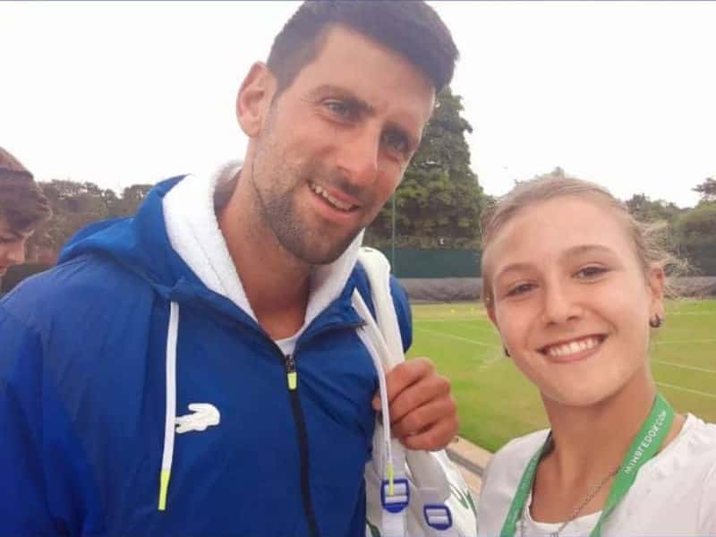 Junto a Novak Djokovic.
